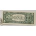 UNITED STATES OF AMERICA 1977 . ONE 1 DOLLAR BANKNOTE . ERROR . BUTTERFLY FOLD